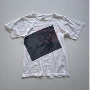 Vtg 90's Surfer Surfboard T-Shirt Single Stitch / Sz Small / White Cotton 1990